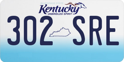 KY license plate 302SRE