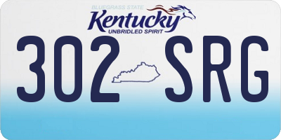 KY license plate 302SRG