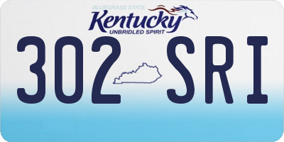 KY license plate 302SRI