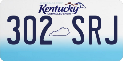 KY license plate 302SRJ