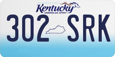 KY license plate 302SRK