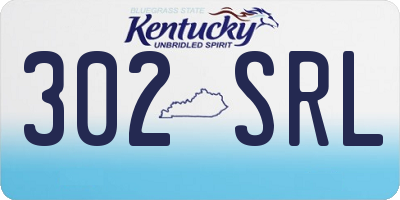 KY license plate 302SRL