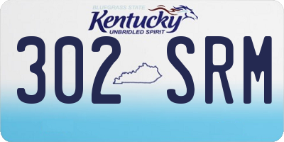 KY license plate 302SRM