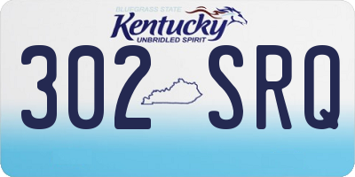 KY license plate 302SRQ