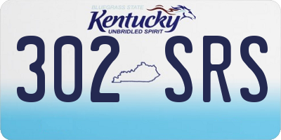 KY license plate 302SRS