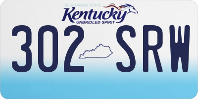 KY license plate 302SRW