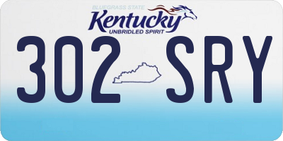 KY license plate 302SRY