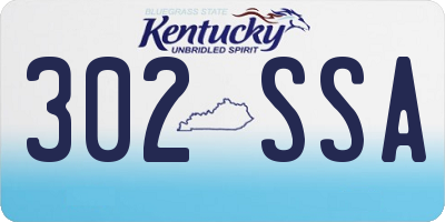 KY license plate 302SSA