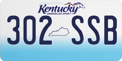 KY license plate 302SSB