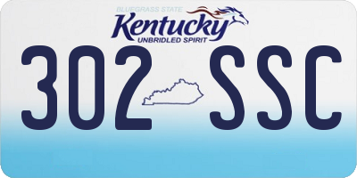 KY license plate 302SSC