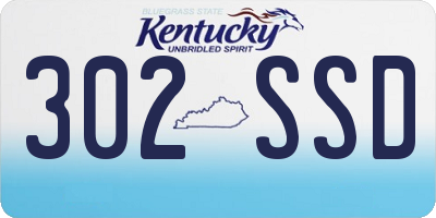 KY license plate 302SSD