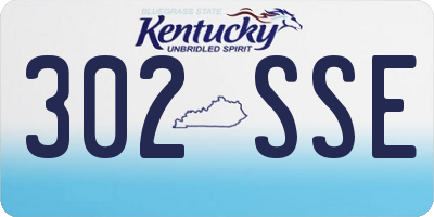 KY license plate 302SSE