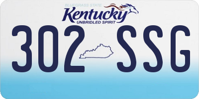 KY license plate 302SSG