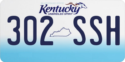 KY license plate 302SSH