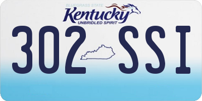 KY license plate 302SSI