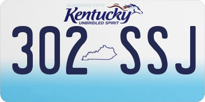 KY license plate 302SSJ