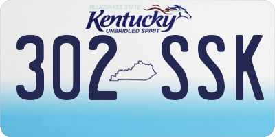 KY license plate 302SSK