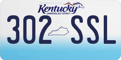 KY license plate 302SSL