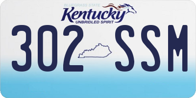 KY license plate 302SSM