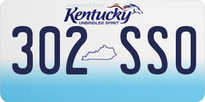 KY license plate 302SSO