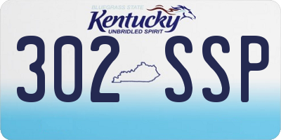 KY license plate 302SSP