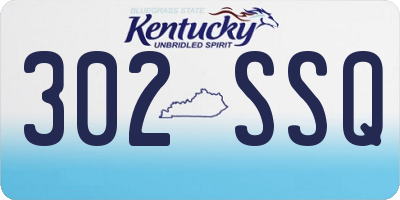 KY license plate 302SSQ