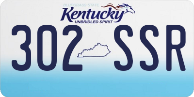 KY license plate 302SSR