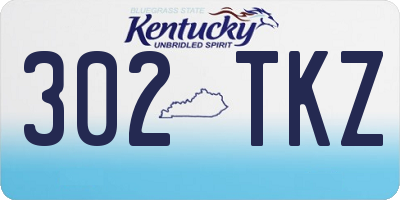 KY license plate 302TKZ