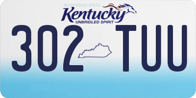 KY license plate 302TUU