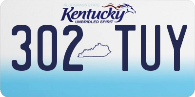 KY license plate 302TUY