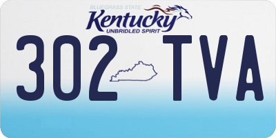 KY license plate 302TVA