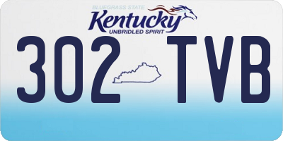 KY license plate 302TVB