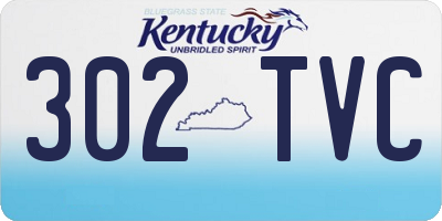 KY license plate 302TVC