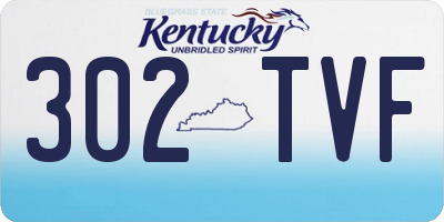 KY license plate 302TVF