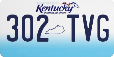 KY license plate 302TVG