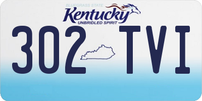 KY license plate 302TVI