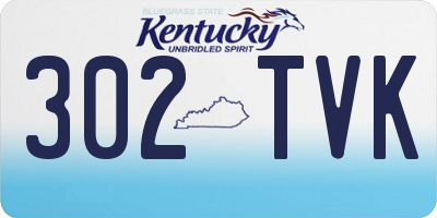 KY license plate 302TVK