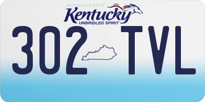 KY license plate 302TVL