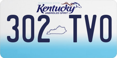 KY license plate 302TVO