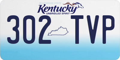 KY license plate 302TVP