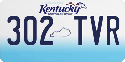 KY license plate 302TVR