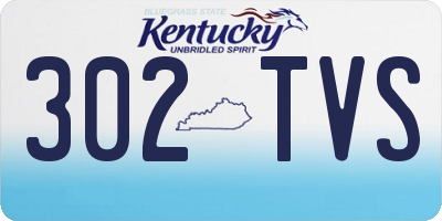 KY license plate 302TVS