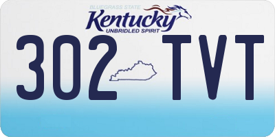 KY license plate 302TVT