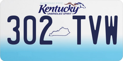 KY license plate 302TVW