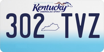 KY license plate 302TVZ