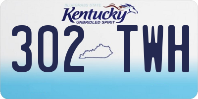 KY license plate 302TWH