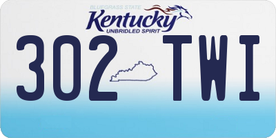 KY license plate 302TWI