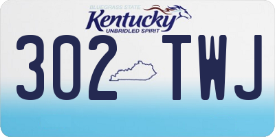 KY license plate 302TWJ
