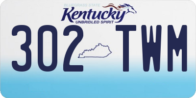 KY license plate 302TWM