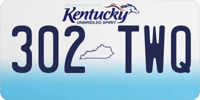 KY license plate 302TWQ